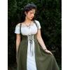 image:imageScarlet Darkness Women Renaissance Dress Underbust Medieval Pirate Peasant OverdressArmy Green