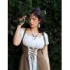 image:imageScarlet Darkness Women Renaissance Dress Underbust Medieval Pirate Peasant OverdressBrown