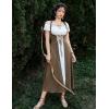 image:imageScarlet Darkness Women Renaissance Dress Underbust Medieval Pirate Peasant OverdressBrown