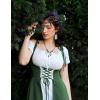 image:imageScarlet Darkness Women Renaissance Dress Underbust Medieval Pirate Peasant OverdressForest Green