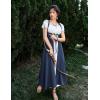 image:imageScarlet Darkness Women Renaissance Dress Underbust Medieval Pirate Peasant OverdressNavy Blue