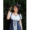 image:imageScarlet Darkness Women Renaissance Dress Underbust Medieval Pirate Peasant OverdressNavy Blue