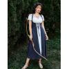 image:imageScarlet Darkness Women Renaissance Dress Underbust Medieval Pirate Peasant OverdressNavy Blue