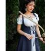 image:imageScarlet Darkness Women Renaissance Dress Underbust Medieval Pirate Peasant OverdressNavy Blue