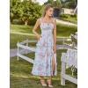 image:imageScarlet Darkness Womens Floral Corset Dress 2026 Summer Spring Wedding Guest Dresses Flowy Sundress with PocketsBlue Pink Floral