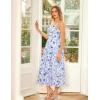 image:imageScarlet Darkness Womens Floral Corset Dress 2026 Summer Spring Wedding Guest Dresses Flowy Sundress with PocketsBlue and White Floral