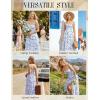 image:imageScarlet Darkness Womens Floral Corset Dress 2026 Summer Spring Wedding Guest Dresses Flowy Sundress with PocketsBlue and White Floral