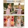 image:imageScarlet Darkness Womens Floral Corset Dress 2026 Summer Spring Wedding Guest Dresses Flowy Sundress with PocketsPink Floral