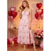 image:imageScarlet Darkness Womens Floral Corset Dress 2026 Summer Spring Wedding Guest Dresses Flowy Sundress with PocketsPink Floral