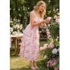 image:imageScarlet Darkness Womens Floral Corset Dress 2026 Summer Spring Wedding Guest Dresses Flowy Sundress with PocketsPink Floral
