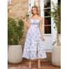 image:imageScarlet Darkness Womens Floral Corset Dress 2026 Summer Spring Wedding Guest Dresses Flowy Sundress with PocketsPurple and White Floral
