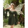 image:imageScarlet Darkness Womens Renaissance Fairy Dress 2026 Summer Boho Off The Shoulder Flowy Corset Mini DressesDark Olive Green