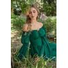 image:imageScarlet Darkness Womens Renaissance Fairy Dress 2026 Summer Boho Off The Shoulder Flowy Corset Mini DressesGreen