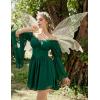 image:imageScarlet Darkness Womens Renaissance Fairy Dress 2026 Summer Boho Off The Shoulder Flowy Corset Mini DressesGreen