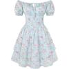 image:imageScarlet Darkness Floral Corset Dress Summer Dresses for Women Girls 2026 Short Milkmaid Sundress with PocketBlue and Pink Rose