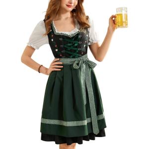 image:imageScarlet Darkness Dirndl Dresses Women 3 Pieces Traditional German Oktoberfest CostumesGreen