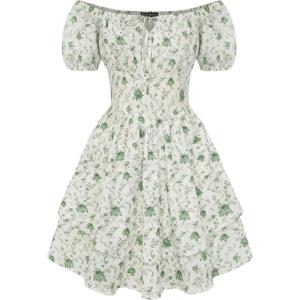 image:imageScarlet Darkness Floral Corset Dress Summer Dresses for Women Girls 2026 Short Milkmaid Sundress with PocketGreen Floral