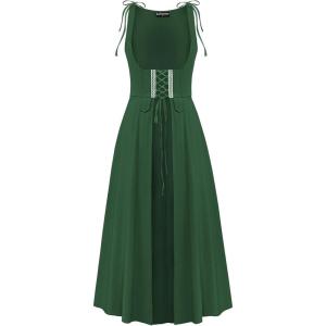 image:imageScarlet Darkness Women Renaissance Dress Underbust Medieval Pirate Peasant OverdressForest Green
