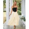 image:imageSCARLET DARKNESS Long Skirts for Women 2026 Ruffled Chiffon Flowy Renaissance Maxi SkirtApricot