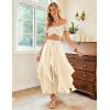 image:imageSCARLET DARKNESS Long Skirts for Women 2026 Ruffled Chiffon Flowy Renaissance Maxi SkirtApricot