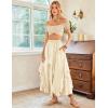 image:imageSCARLET DARKNESS Long Skirts for Women 2026 Ruffled Chiffon Flowy Renaissance Maxi SkirtApricot