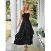 image:imageSCARLET DARKNESS Long Skirts for Women 2026 Ruffled Chiffon Flowy Renaissance Maxi SkirtBlack