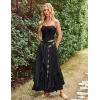 image:imageSCARLET DARKNESS Long Skirts for Women 2026 Ruffled Chiffon Flowy Renaissance Maxi SkirtBlack