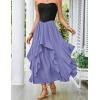 image:imageSCARLET DARKNESS Long Skirts for Women 2026 Ruffled Chiffon Flowy Renaissance Maxi SkirtDusted Peri