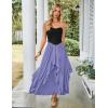 image:imageSCARLET DARKNESS Long Skirts for Women 2026 Ruffled Chiffon Flowy Renaissance Maxi SkirtDusted Peri