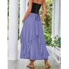 image:imageSCARLET DARKNESS Long Skirts for Women 2026 Ruffled Chiffon Flowy Renaissance Maxi SkirtDusted Peri