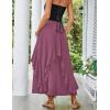 image:imageSCARLET DARKNESS Long Skirts for Women 2026 Ruffled Chiffon Flowy Renaissance Maxi SkirtDusty Plum