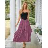 image:imageSCARLET DARKNESS Long Skirts for Women 2026 Ruffled Chiffon Flowy Renaissance Maxi SkirtDusty Plum