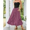 image:imageSCARLET DARKNESS Long Skirts for Women 2026 Ruffled Chiffon Flowy Renaissance Maxi SkirtDusty Plum