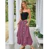 image:imageSCARLET DARKNESS Long Skirts for Women 2026 Ruffled Chiffon Flowy Renaissance Maxi SkirtDusty Plum