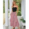 image:imageSCARLET DARKNESS Long Skirts for Women 2026 Ruffled Chiffon Flowy Renaissance Maxi SkirtDusty Rose