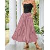 image:imageSCARLET DARKNESS Long Skirts for Women 2026 Ruffled Chiffon Flowy Renaissance Maxi SkirtDusty Rose