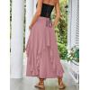 image:imageSCARLET DARKNESS Long Skirts for Women 2026 Ruffled Chiffon Flowy Renaissance Maxi SkirtDusty Rose