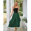image:imageSCARLET DARKNESS Long Skirts for Women 2026 Ruffled Chiffon Flowy Renaissance Maxi SkirtForest Green