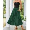 image:imageSCARLET DARKNESS Long Skirts for Women 2026 Ruffled Chiffon Flowy Renaissance Maxi SkirtForest Green