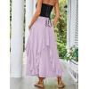 image:imageSCARLET DARKNESS Long Skirts for Women 2026 Ruffled Chiffon Flowy Renaissance Maxi SkirtLight Purple