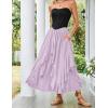image:imageSCARLET DARKNESS Long Skirts for Women 2026 Ruffled Chiffon Flowy Renaissance Maxi SkirtLight Purple