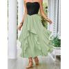 image:imageSCARLET DARKNESS Long Skirts for Women 2026 Ruffled Chiffon Flowy Renaissance Maxi SkirtMint Green