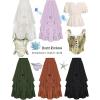 image:imageSCARLET DARKNESS Long Skirts for Women 2026 Ruffled Chiffon Flowy Renaissance Maxi SkirtMint Green