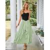 image:imageSCARLET DARKNESS Long Skirts for Women 2026 Ruffled Chiffon Flowy Renaissance Maxi SkirtMint Green