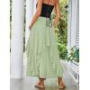 image:imageSCARLET DARKNESS Long Skirts for Women 2026 Ruffled Chiffon Flowy Renaissance Maxi SkirtMint Green