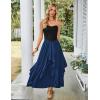 image:imageSCARLET DARKNESS Long Skirts for Women 2026 Ruffled Chiffon Flowy Renaissance Maxi SkirtNavy Blue