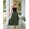 image:imageSCARLET DARKNESS Long Skirts for Women 2026 Ruffled Chiffon Flowy Renaissance Maxi SkirtOlive Green