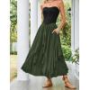 image:imageSCARLET DARKNESS Long Skirts for Women 2026 Ruffled Chiffon Flowy Renaissance Maxi SkirtOlive Green