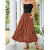 image:imageSCARLET DARKNESS Long Skirts for Women 2026 Ruffled Chiffon Flowy Renaissance Maxi SkirtRust