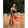 image:imageSCARLET DARKNESS Long Skirts for Women 2026 Ruffled Chiffon Flowy Renaissance Maxi SkirtRust